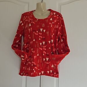 La Vie En Rose Women's Christmas Pajama Set Small Red